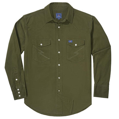 🔥HOT-SALE 🔥Men's Long Sleeve Stone-Washed and Pre-Washed Denim Work Shirt