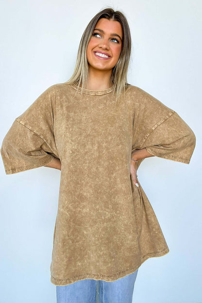 Weekend Awaits Mineral Wash Oversized Top - BACK IN STOCK