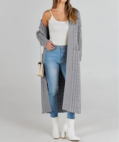 Women's Long Cardigan 2024 Oversized Coat Long Sleeve Open Cardigan Knitted Extra Long Coat Autumn Fashion Jacket Clothes