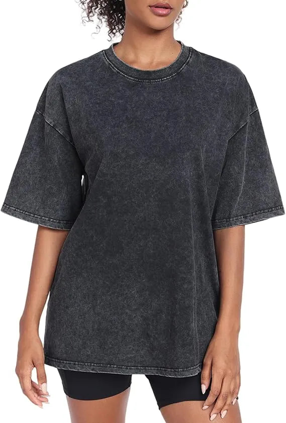 Acid Wash Unisex Oversized Cotton Comfort Tee