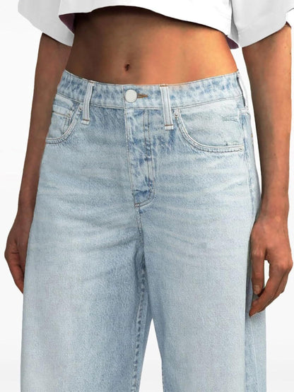 Women's Sweatpant Jeans Print Denim Sweatpants High Waisted Full-Length Wide Leg Pants Baggy Comfort Faux Jeans