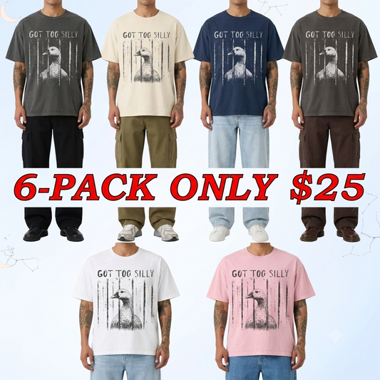 Comfort Colors GOT TOO SILLY TShirt, Funny Goose Meme Tee, Unhinged Humor Shirt, Dark Humor Animal Graphic Tee
