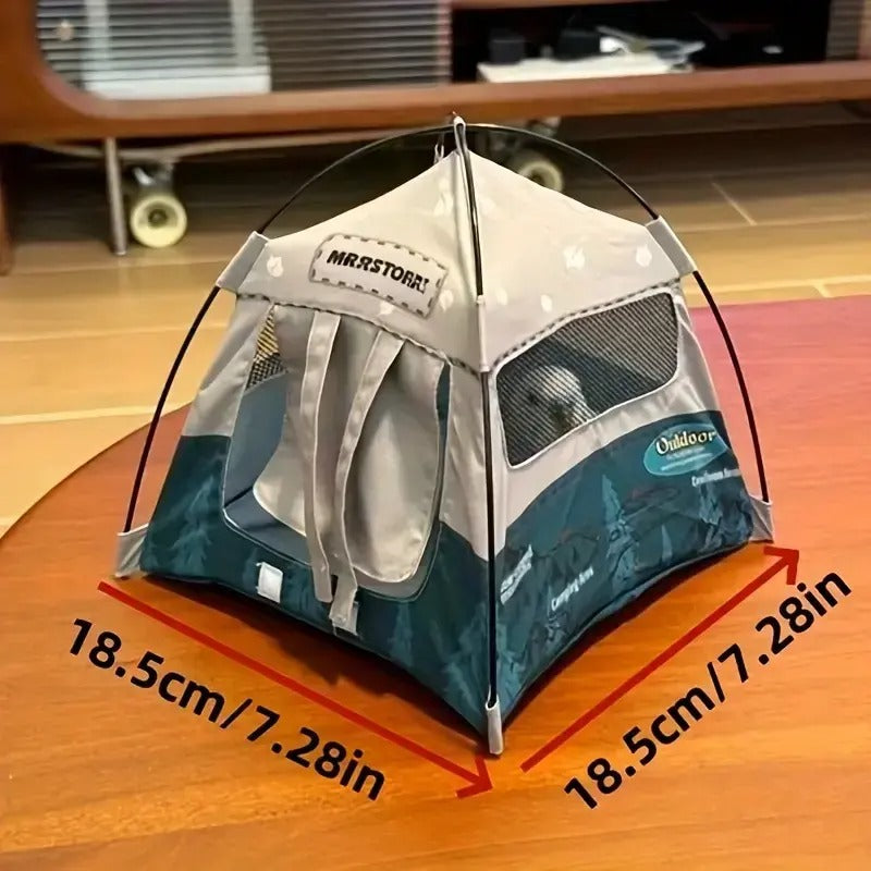 Miniature Dollhouse Camping Tent Playset, Perfect for Displaying in Dollhouses, Great Decorative Props for Christmas, Halloween, And Easter.